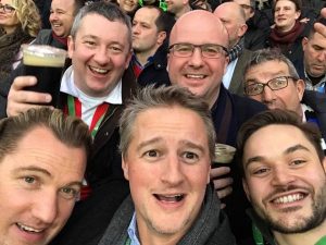 Partners at the rugby