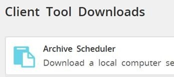 archive scheduler